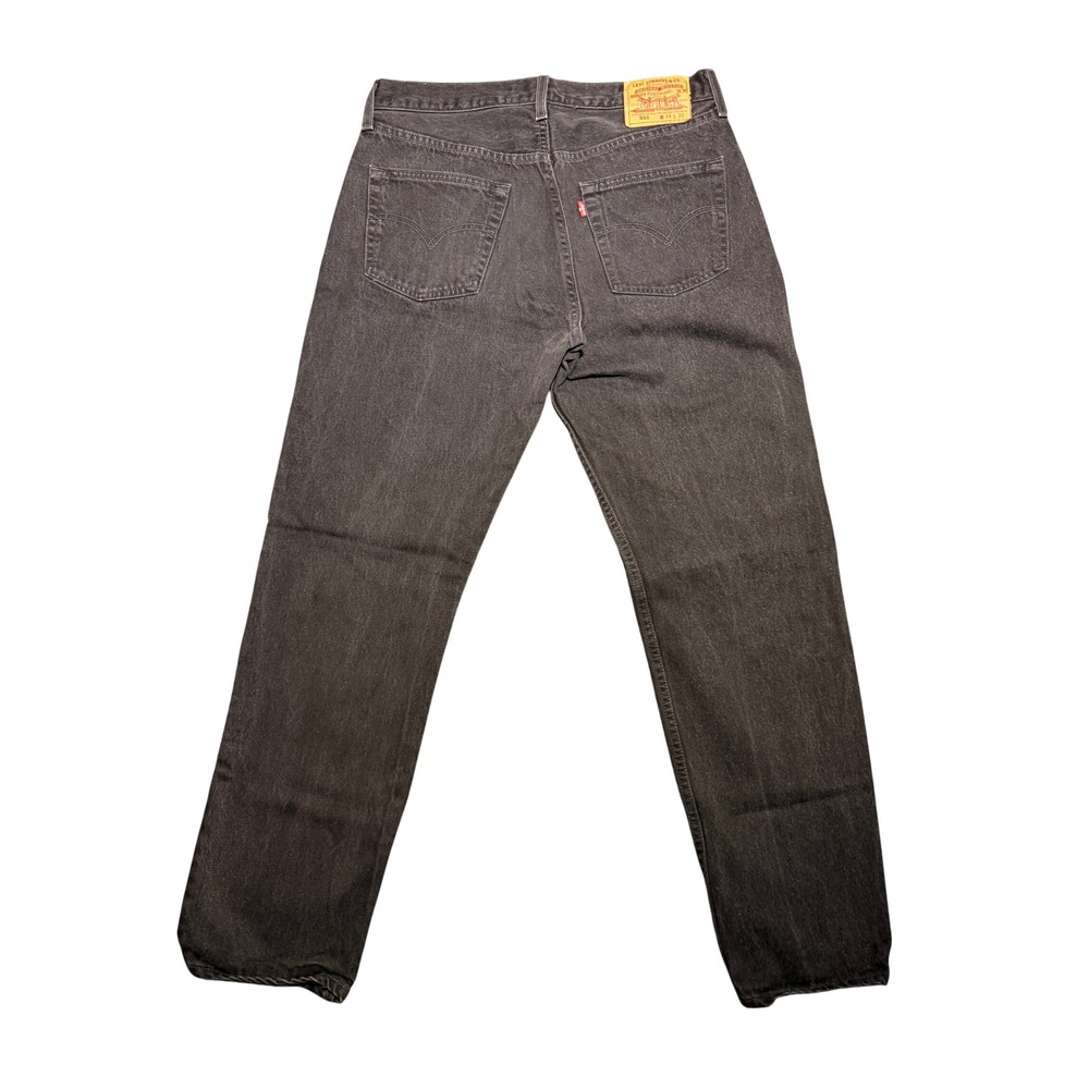 Vintage Levis 501 Mens Black Straight Leg Denim Jeans Made in USA 32x30.5